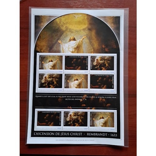 2301042 repCentrafricaine sheet Ascencion Christ Rembrandt