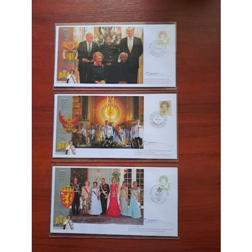 2301080 Nederland 5 FDC state visit South Africa Thailand Norway 2