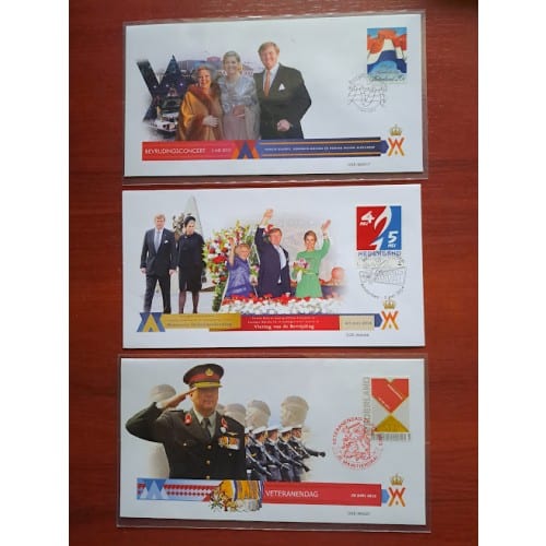 2301092 Nederland 3 FDC Commemorate liberation of Holland Royal family