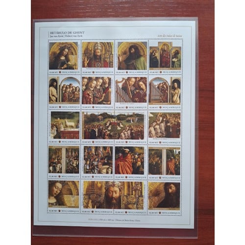 2302040 Mocambique sheet Retabulo de Ghent by van Eyck